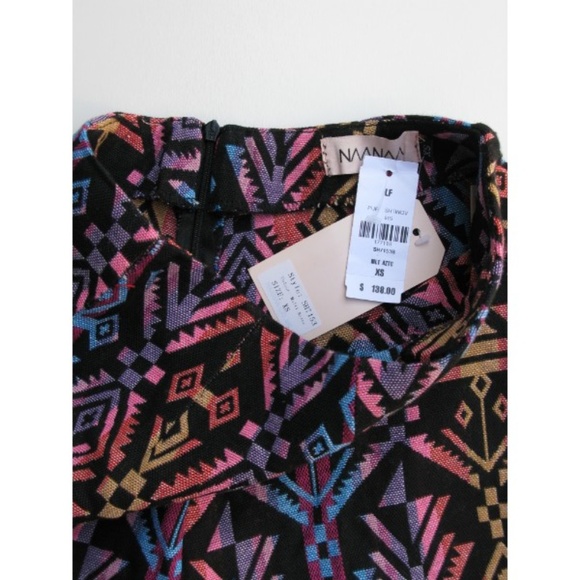 LF NaaNaa High Rise Woven Aztec Shorts XS NWT - Picture 2 of 3